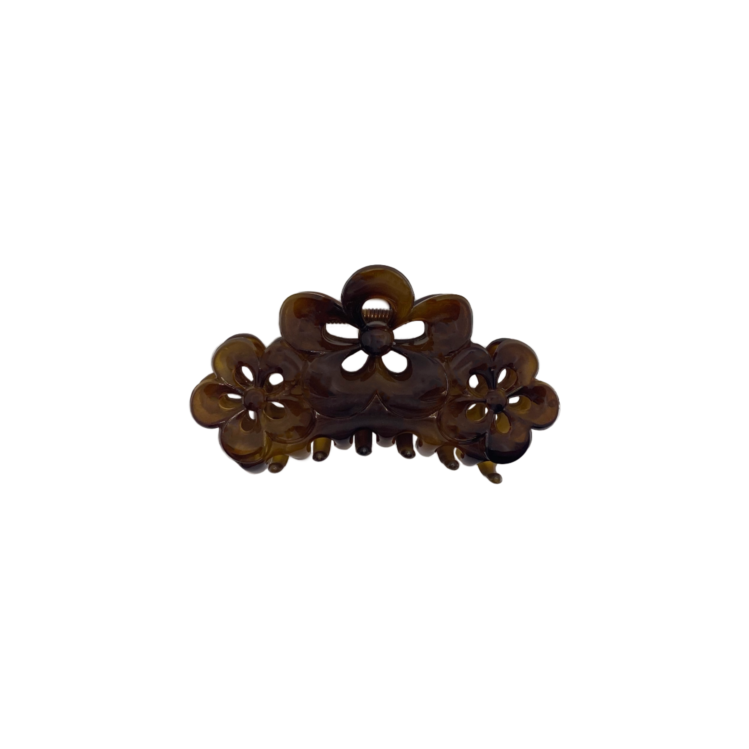 Brown flower hair shop clip